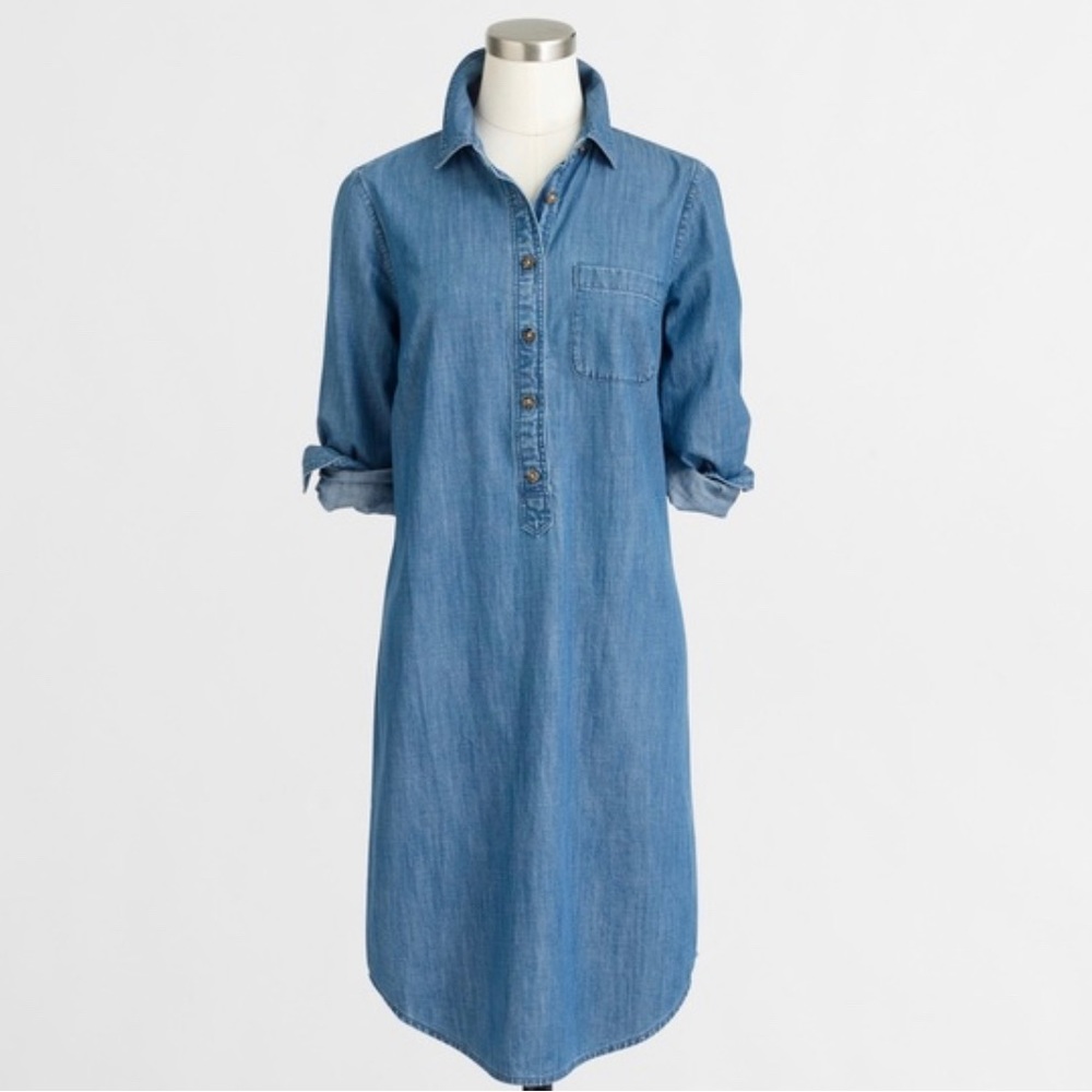 J. Crew Denim Shirt Dress, Size Small